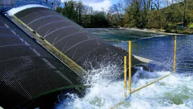 Fish friendly bypass routes on a river used for hydropower