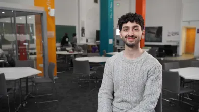 Feras Al Sahar, BSc Mathematics student, in the Maths study and social space.