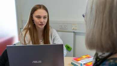 Mia in an education meeting