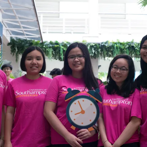 Student ambassadors at University of Southampton Malaysia open day.