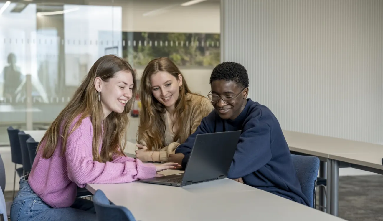 Southampton Business School students socialise in one of our dedicated study spaces.