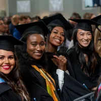 Smiling group at graduation ceremony Winchester Cathedral